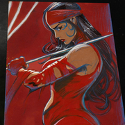 Elektra - Marvel art print by Keyeske