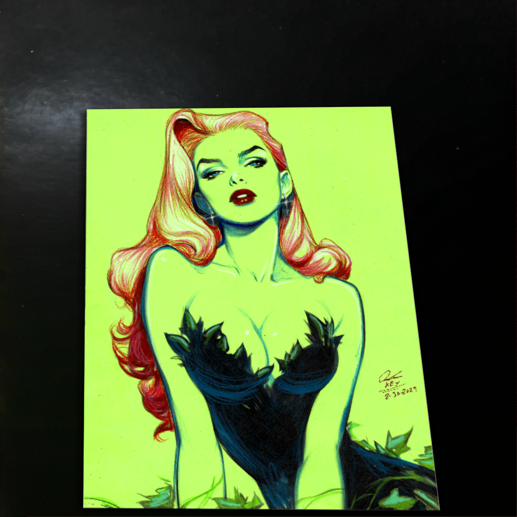 Poison Ivy Art Print Signed 8.5x11 | Art by Keyeske