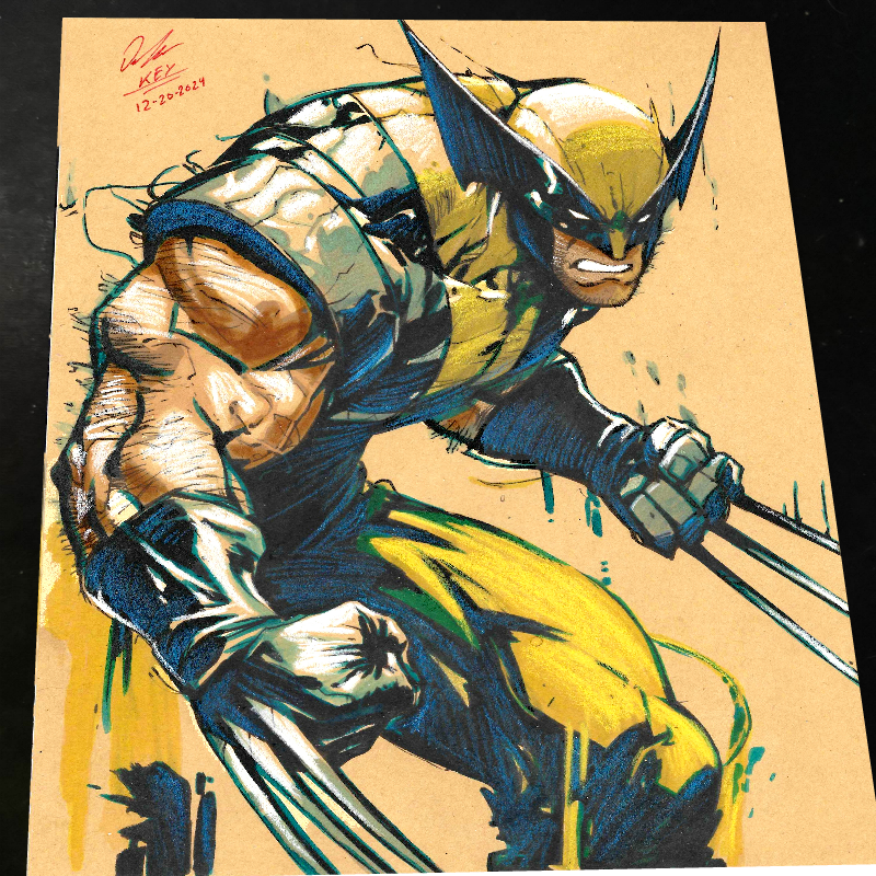 Wolverine X-Men Art Print Signed 8.5x11 | Art by Keyeske