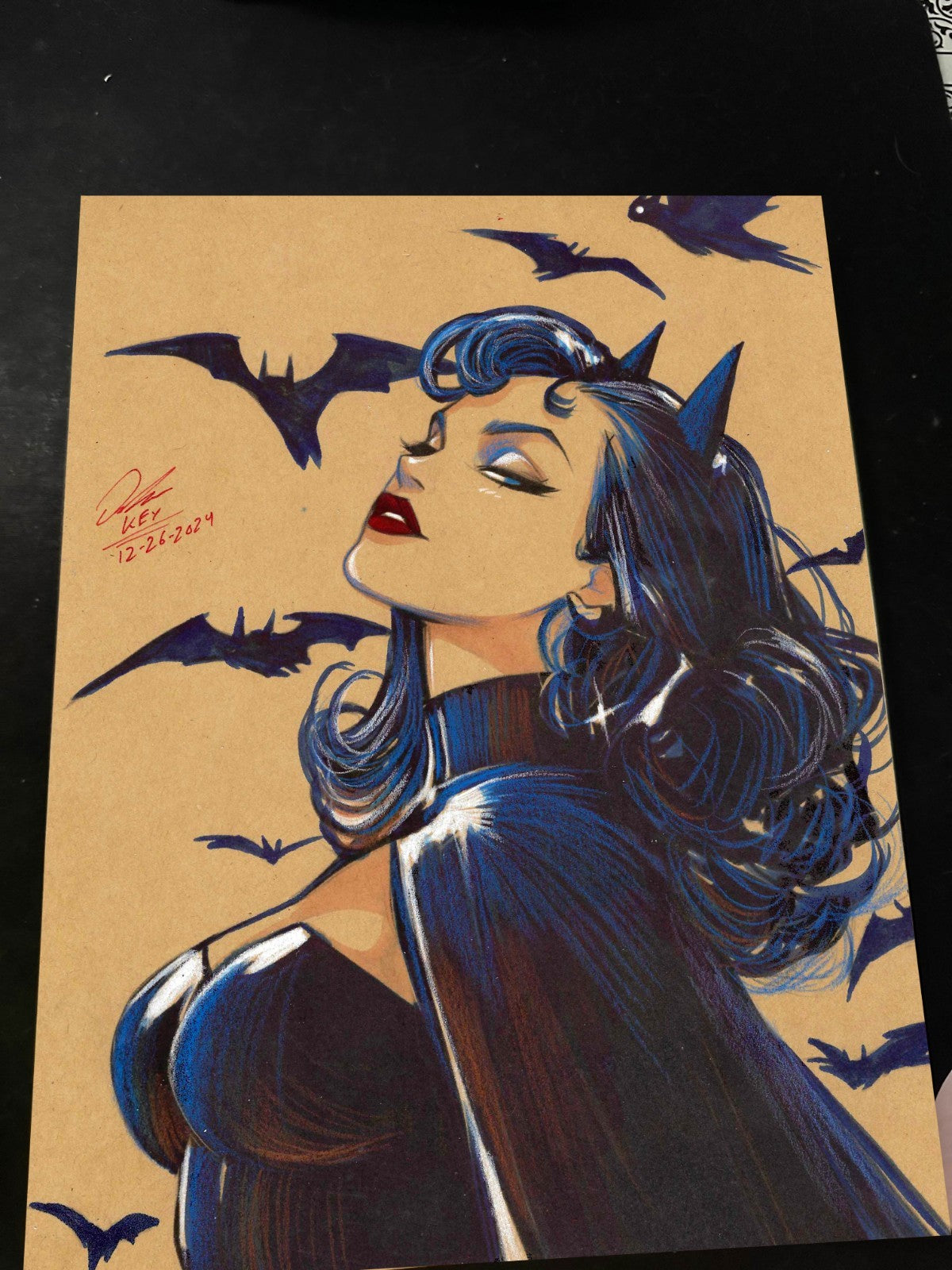 Batgirl Art Print Signed 8.5x11 | Art by Keyeske