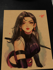 Psylocke - Marvel art print by Keyeske