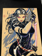 Psylocke - Marvel art print by Keyeske