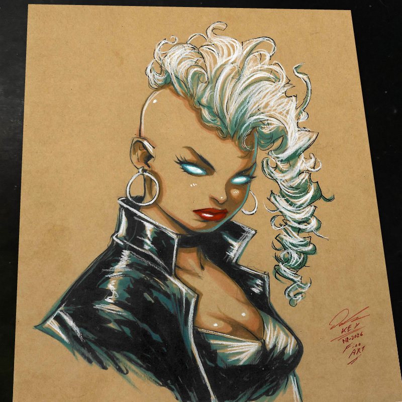 Storm X-Men Art Print Signed 8.5x11 | Art by Keyeske