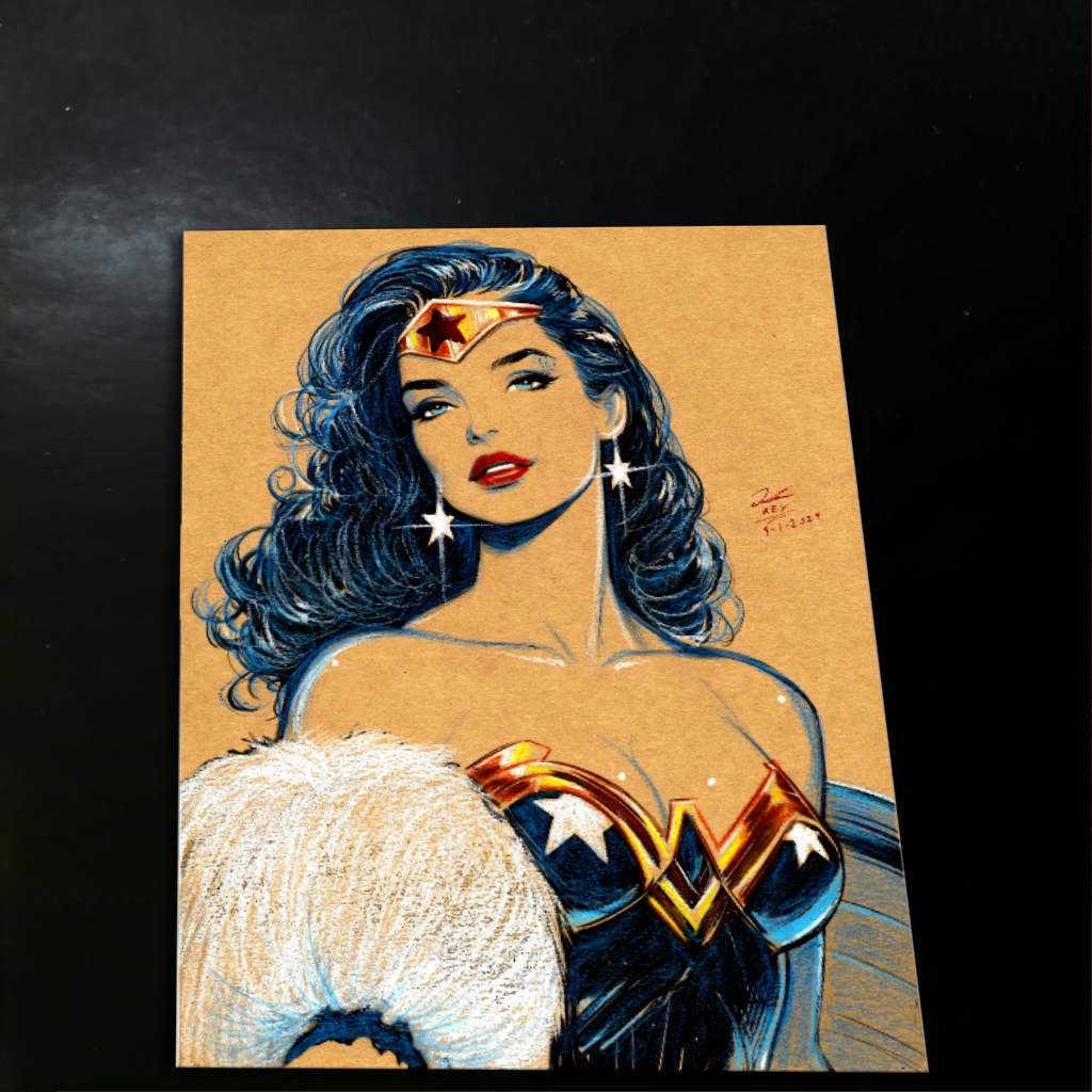 Wonder Woman Art Print Signed 8.5x11 | Art by Keyeske