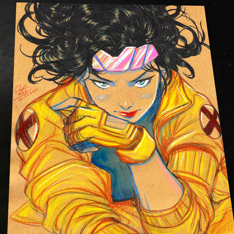 Jubilee X-Men Art Print Signed 8.5x11 | Art by Keyeske