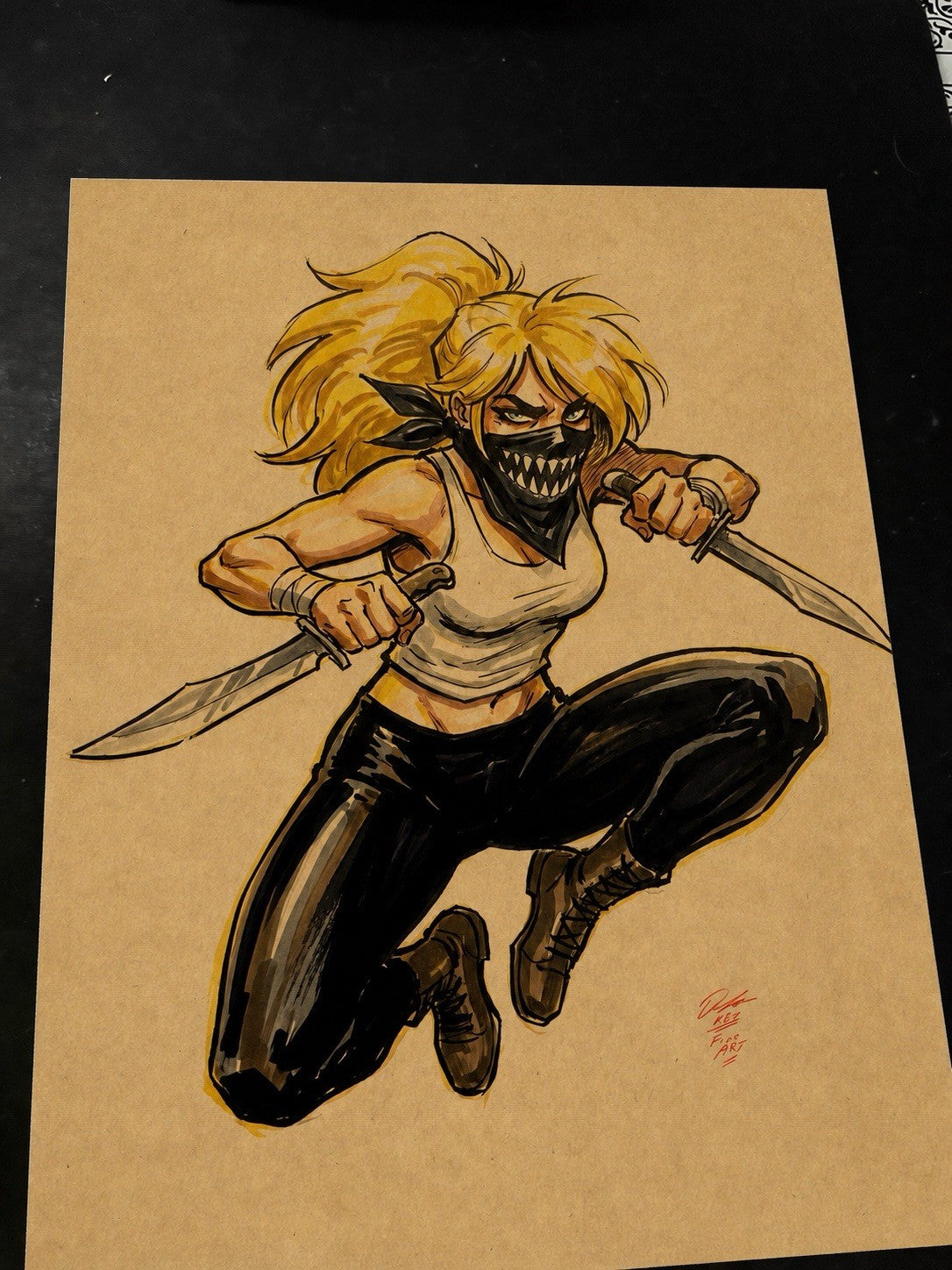 Erica Slaughter Art Print Signed 8.5x11 | Art by Keyeske