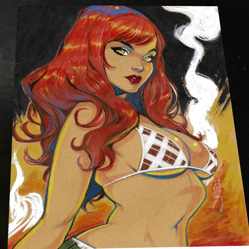 Mary Jane Watson Art Print Signed 8.5x11 | Art by Keyeske