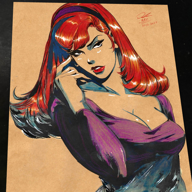 Daphne Blake Scooby-Doo Art Print Signed 8.5x11 | Art by Keyeske