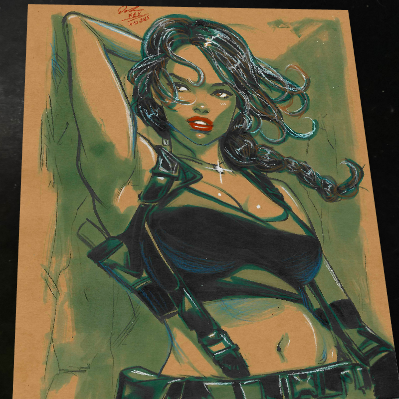 Lara Croft Art Print 8.5x11 Art by Keyeske - Marvel art print by Keyeske