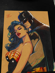 Batman & Wonder Woman - Marvel art print by Keyeske