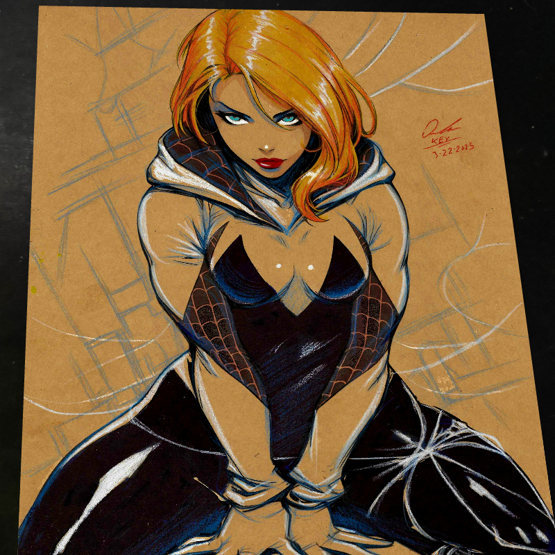 Gwen Stacy - Marvel art print by Keyeske