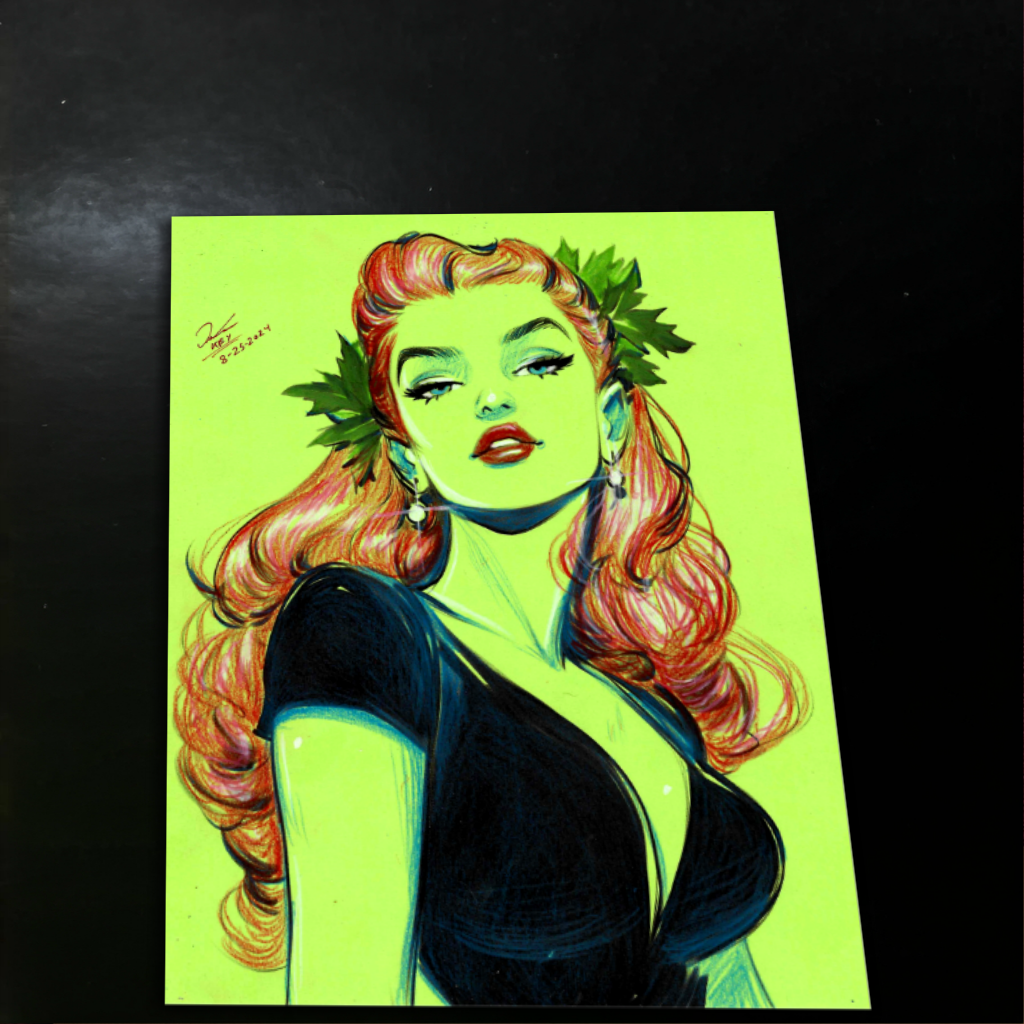 Poison Ivy Art Print Signed 8.5x11 | Art by Keyeske