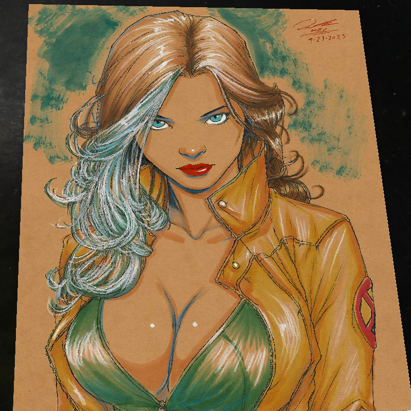 Rogue X-Men Art Print Signed 8.5x11 | Art by Keyeske