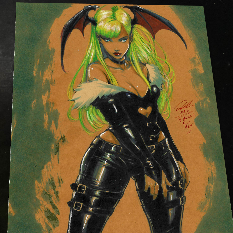 Morrigan Art Print Signed 8.5x11 | Art by Keyeske