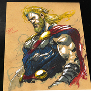 Thor - Marvel art print by Keyeske