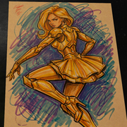 Fashion Girl Original Art Print Signed 8.5x11 | Art by Keyeske
