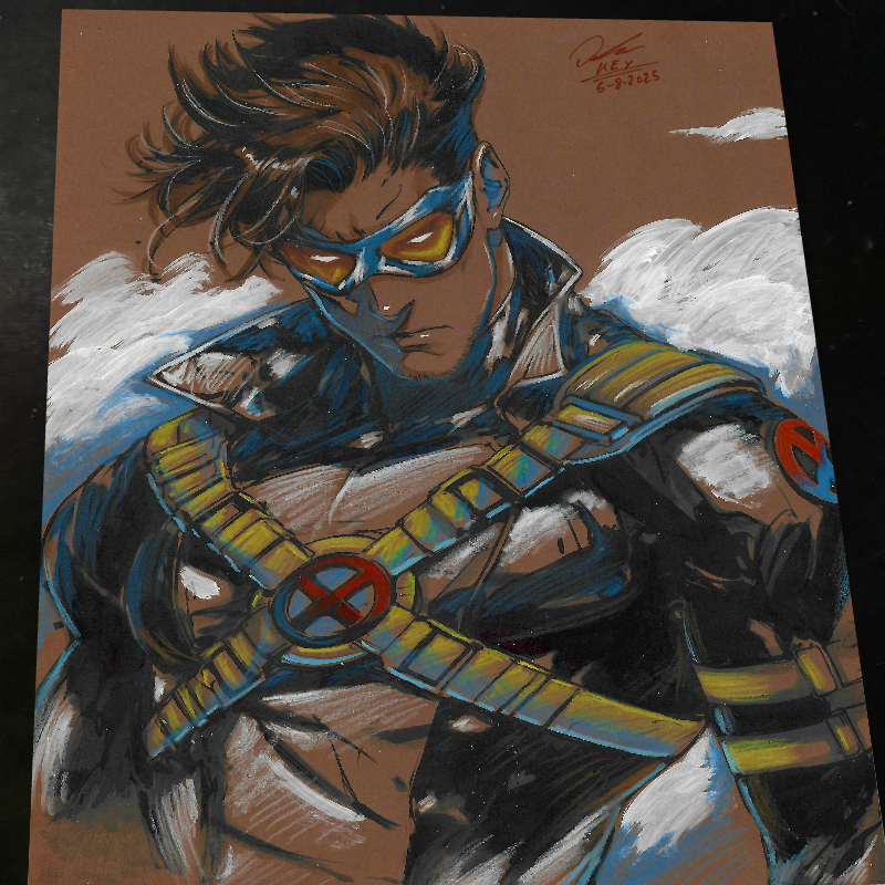 Cyclops X-Men Art Print Signed 8.5x11 | Art by Keyeske