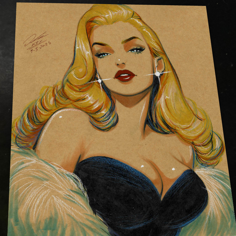 Emma Frost X-Men Art Print Signed 8.5x11 | Art by Keyeske