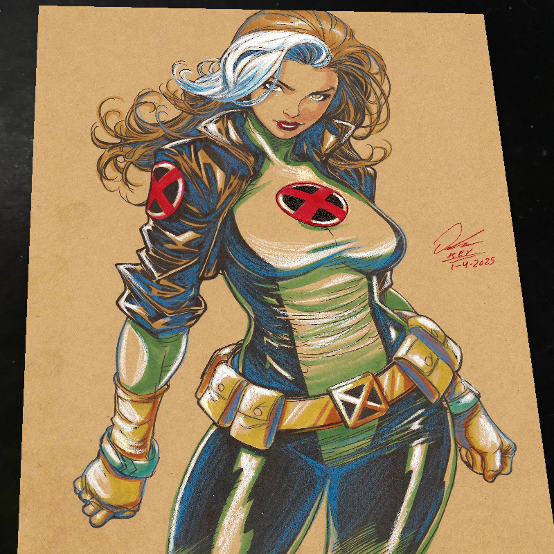 Rogue X-Men Art Print Signed 8.5x11 | Art by Keyeske