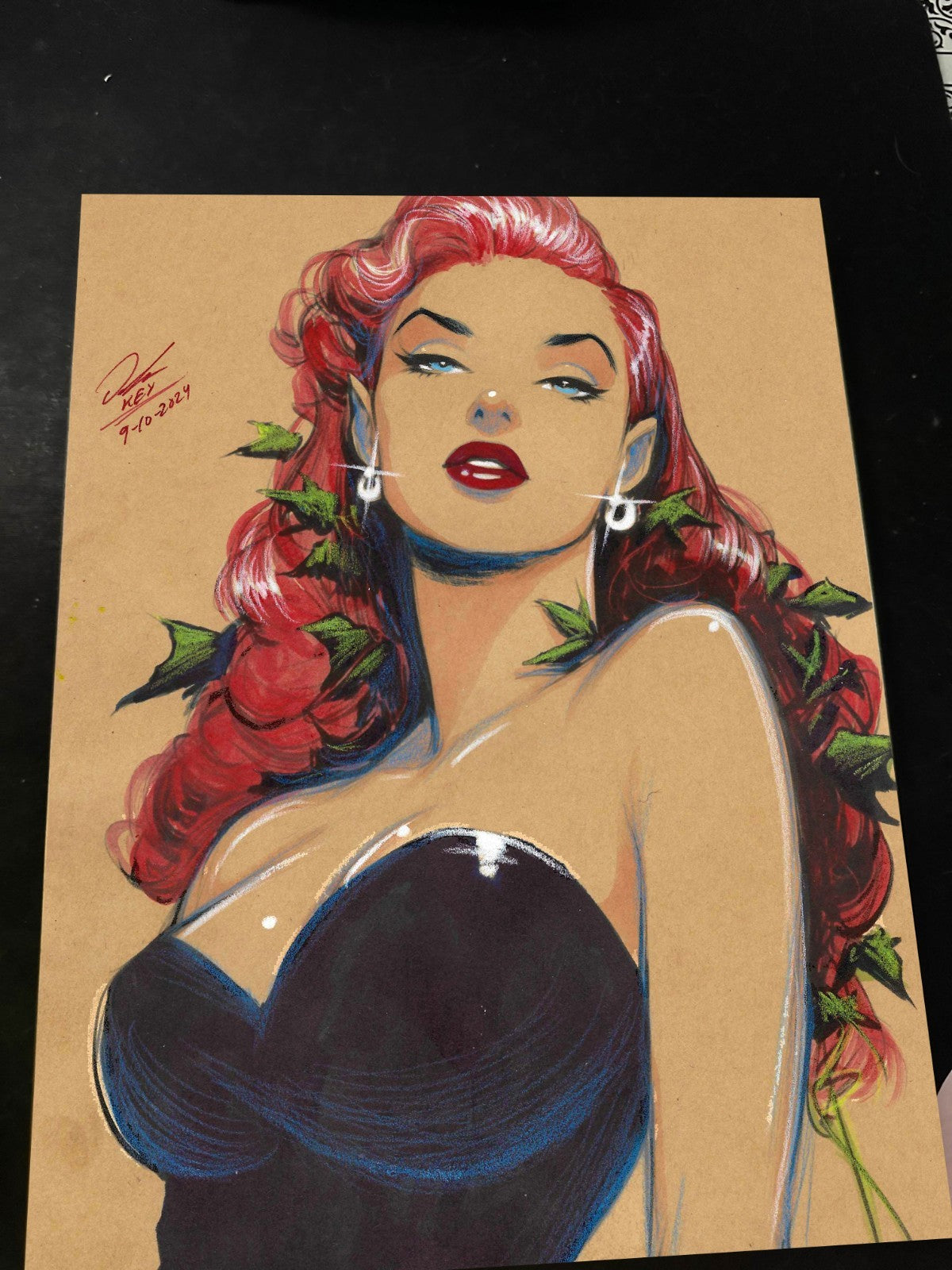 Poison Ivy Art Print Signed 8.5x11 | Art by Keyeske