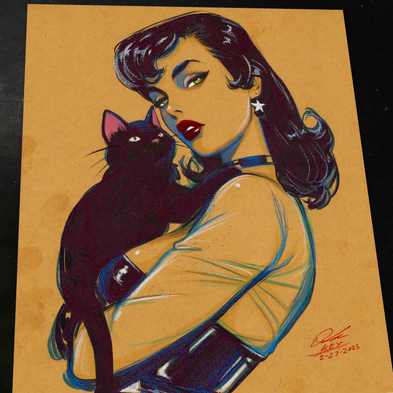 Catwoman - Marvel art print by Keyeske