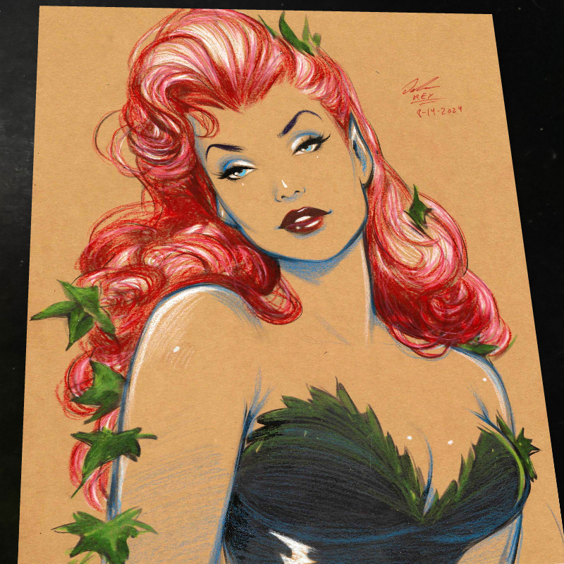 Poison Ivy Art Print Signed 8.5x11 | Art by Keyeske