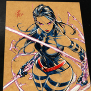 Psylocke Art Print Signed 8.5x11 | Art by Keyeske