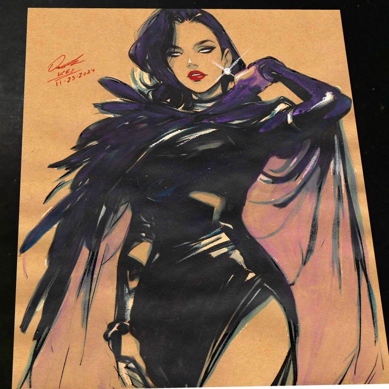 Raven - DC Comics art print by Keyeske
