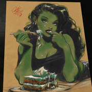 She Hulk - Marvel art print by Keyeske