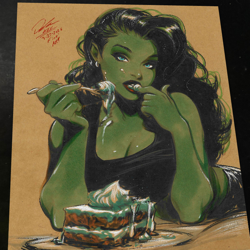 She Hulk - Marvel art print by Keyeske