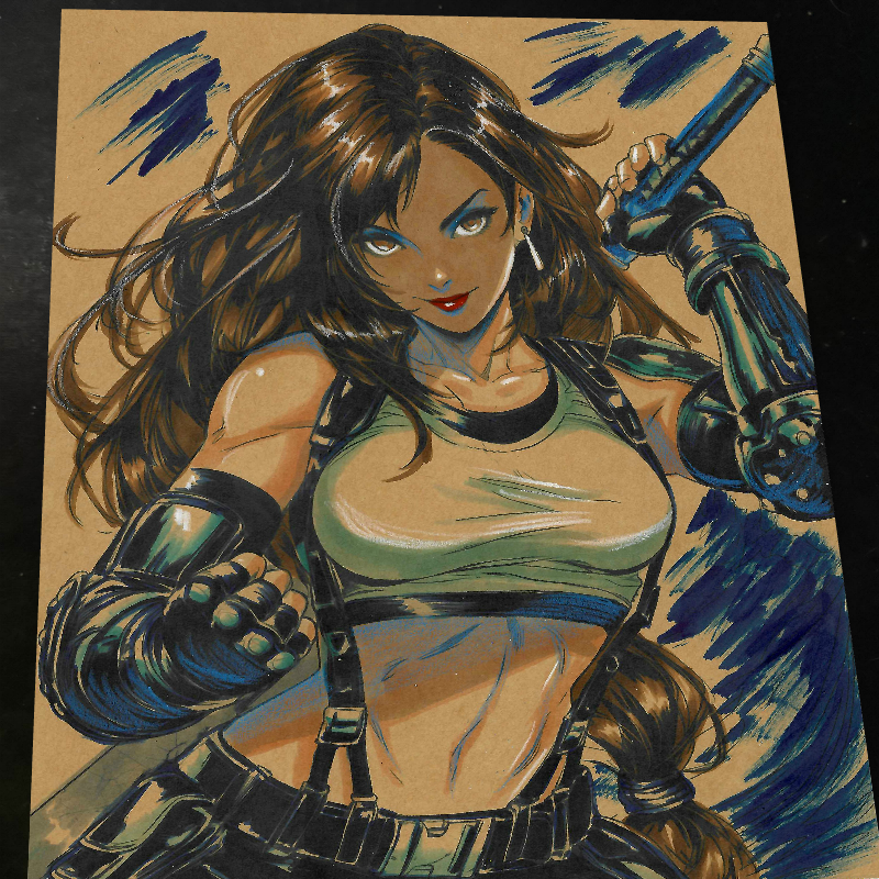 Tifa Lockhart Art Print 8.5x11 Art by Keyeske
