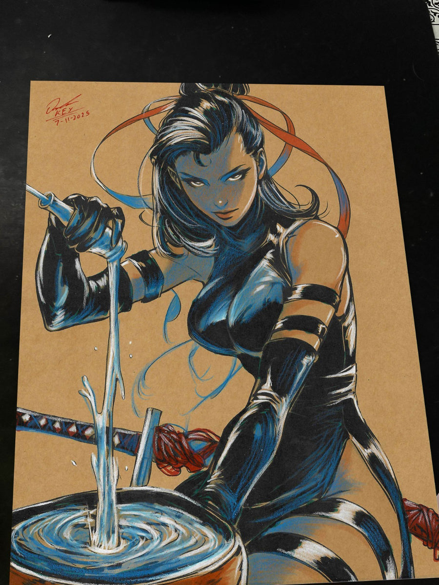 Psylocke - Marvel art print by Keyeske