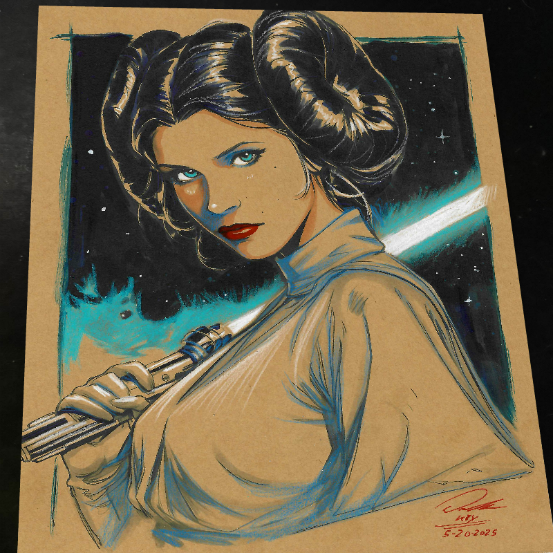 Princess Leia - Marvel art print by Keyeske