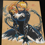 Gwen Stacy x Venom Art Print Signed 8.5x11 | Art by Keyeske