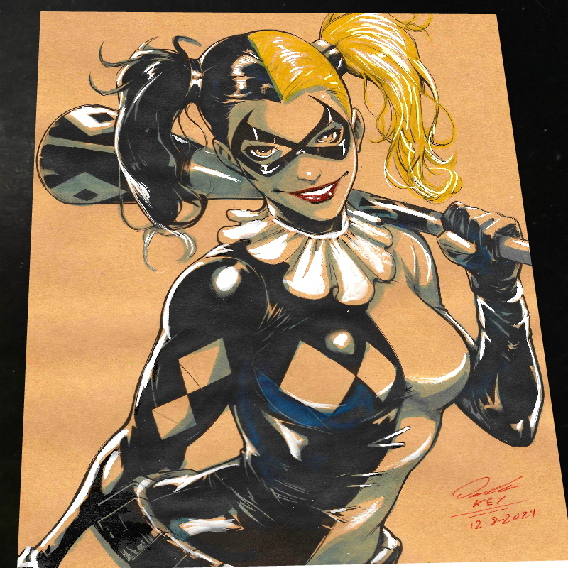 Harley Quinn Print - Marvel art print by Keyeske