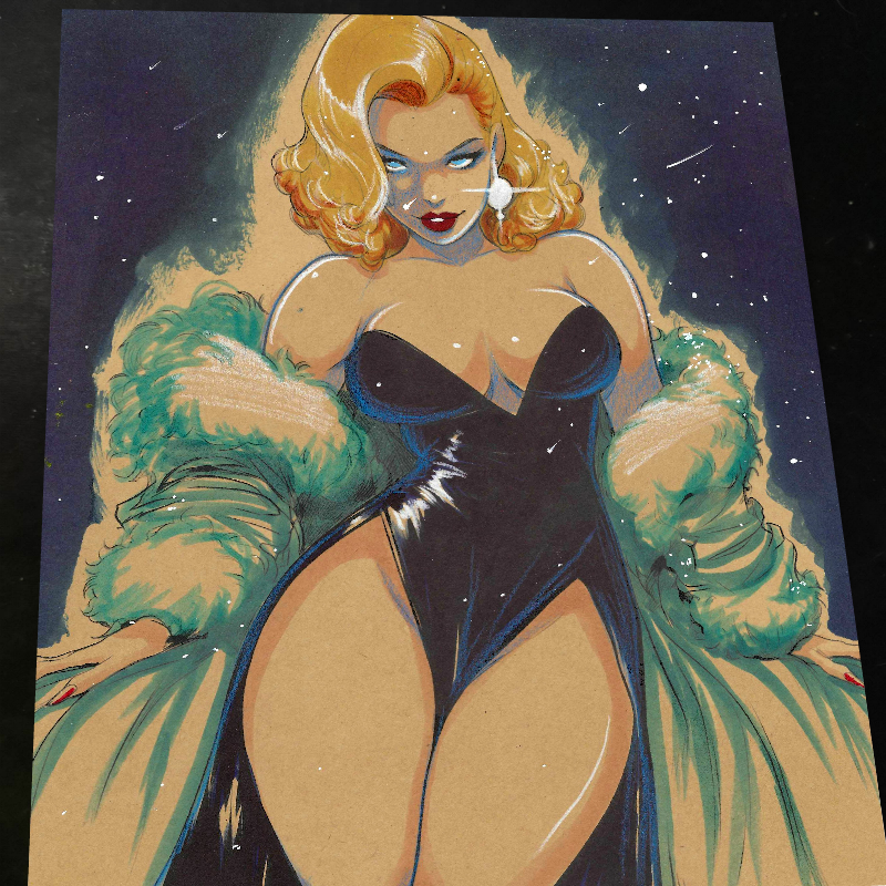Emma Frost X-Men Art Print Signed 8.5x11 | Art by Keyeske