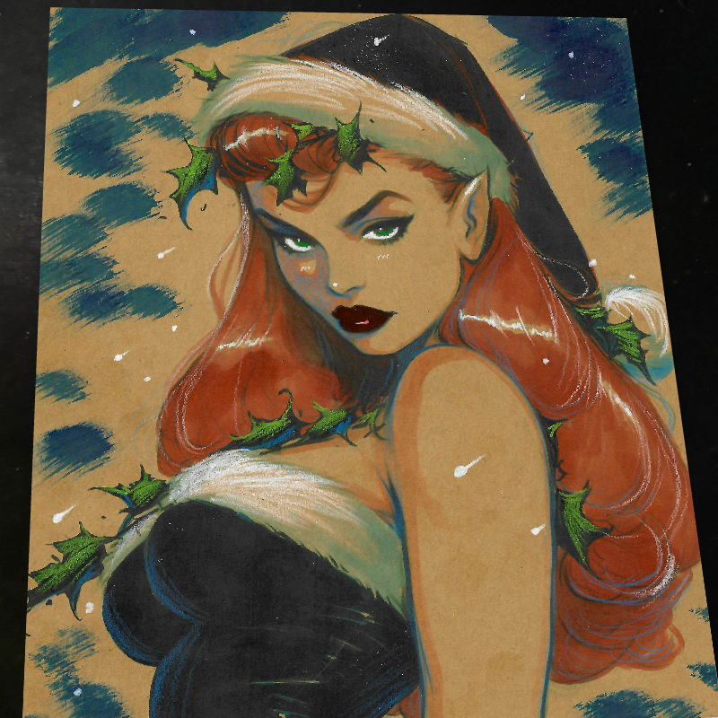 Poison Ivy Art Print Signed 8.5x11 | Art by Keyeske