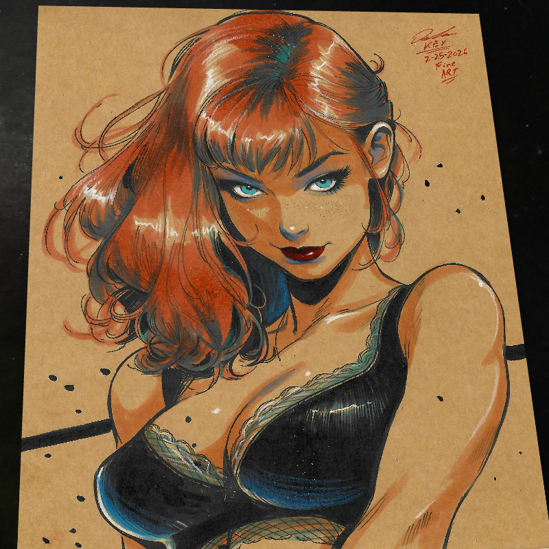 Mary Jane Watson Art Print Signed 8.5x11 | Art by Keyeske