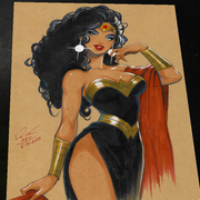 Wonder Woman Art Print Signed 8.5x11 | Art by Keyeske