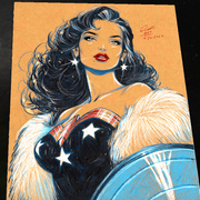 Wonder Woman Art Print Signed 8.5x11 | Art by Keyeske