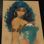 Wonder Woman Art Print Signed 8.5x11 | Art by Keyeske
