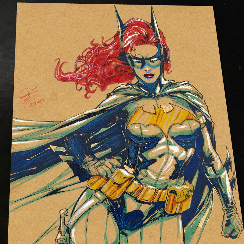 Batgirl Art Print Signed 8.5x11 | Art by Keyeske