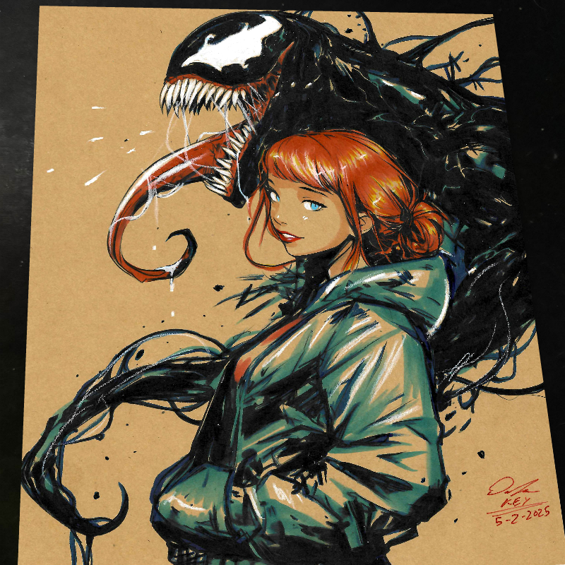 Mary Jane Watson Art Print Signed 8.5x11 | Art by Keyeske
