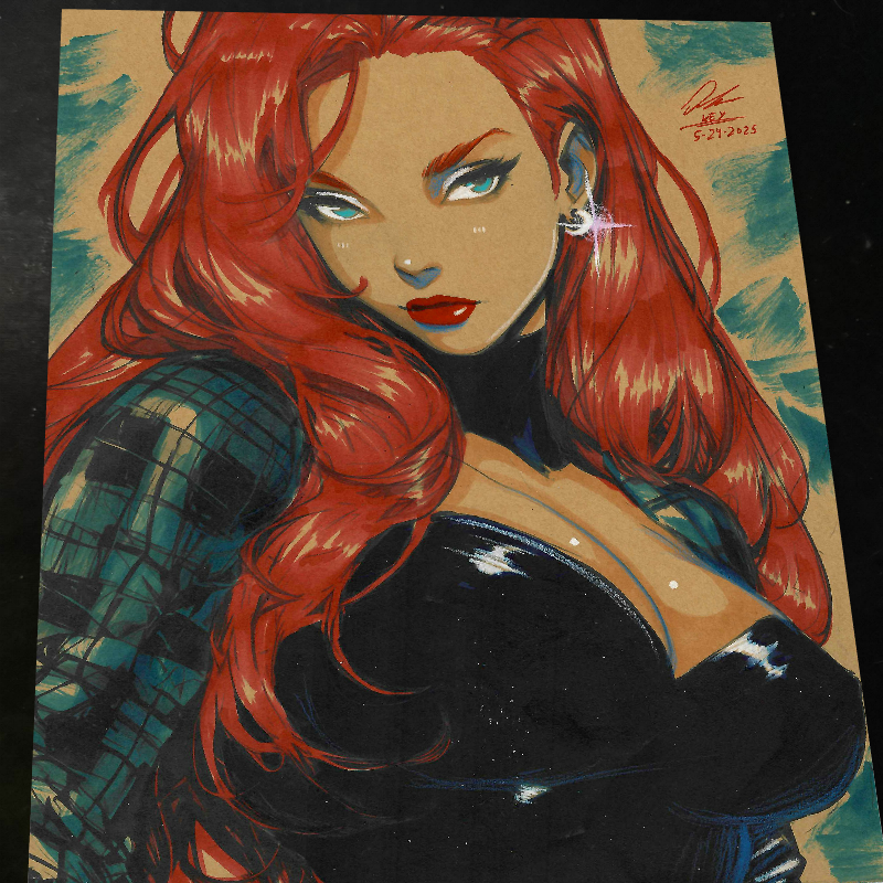 Mary Jane Watson Art Print Signed 8.5x11 | Art by Keyeske