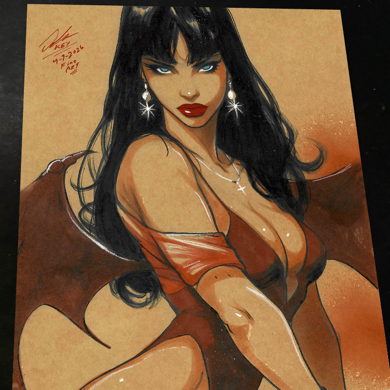 Vampirella Art Print Signed 8.5x11 Art by Keyeske