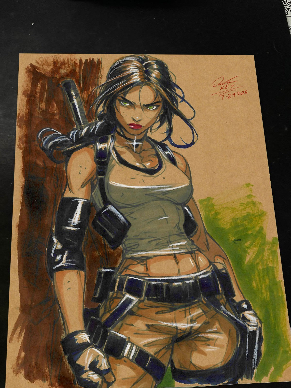 Lara Croft Art Print 8.5x11 Art by Keyeske