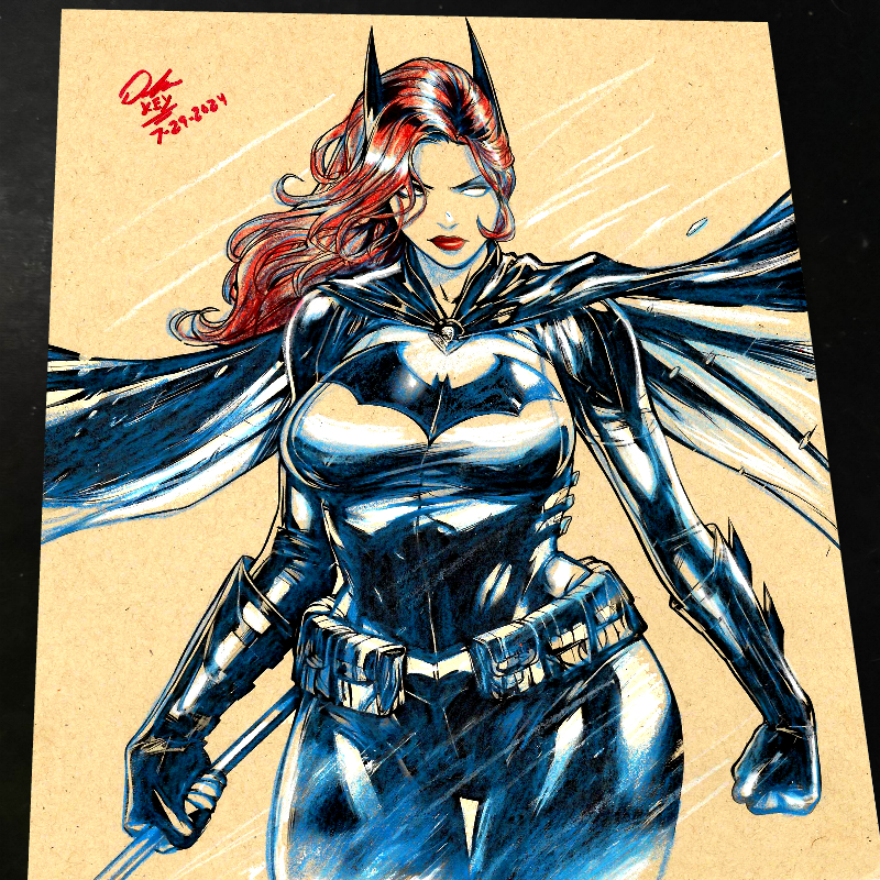 Batgirl Art Print Signed 8.5x11 | Art by Keyeske