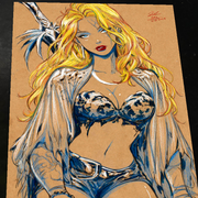 Jungle Girl Art Print Signed 8.5x11 | Art by Keyeske