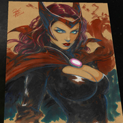 Scarlet Witch Art Print Signed 8.5x11 | Art by Keyeske