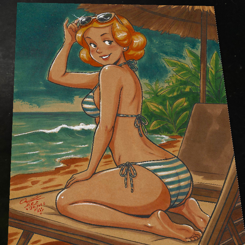 Alice Mitchell Dennis the Menace Art Print Signed 8.5x11 | Art by Keyeske